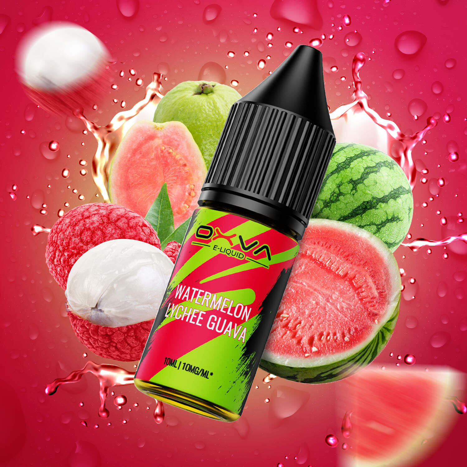Oxva E-Liquid Nikotinsalz - Watermelon Lychee Guava - 10ml Liquid 10mg