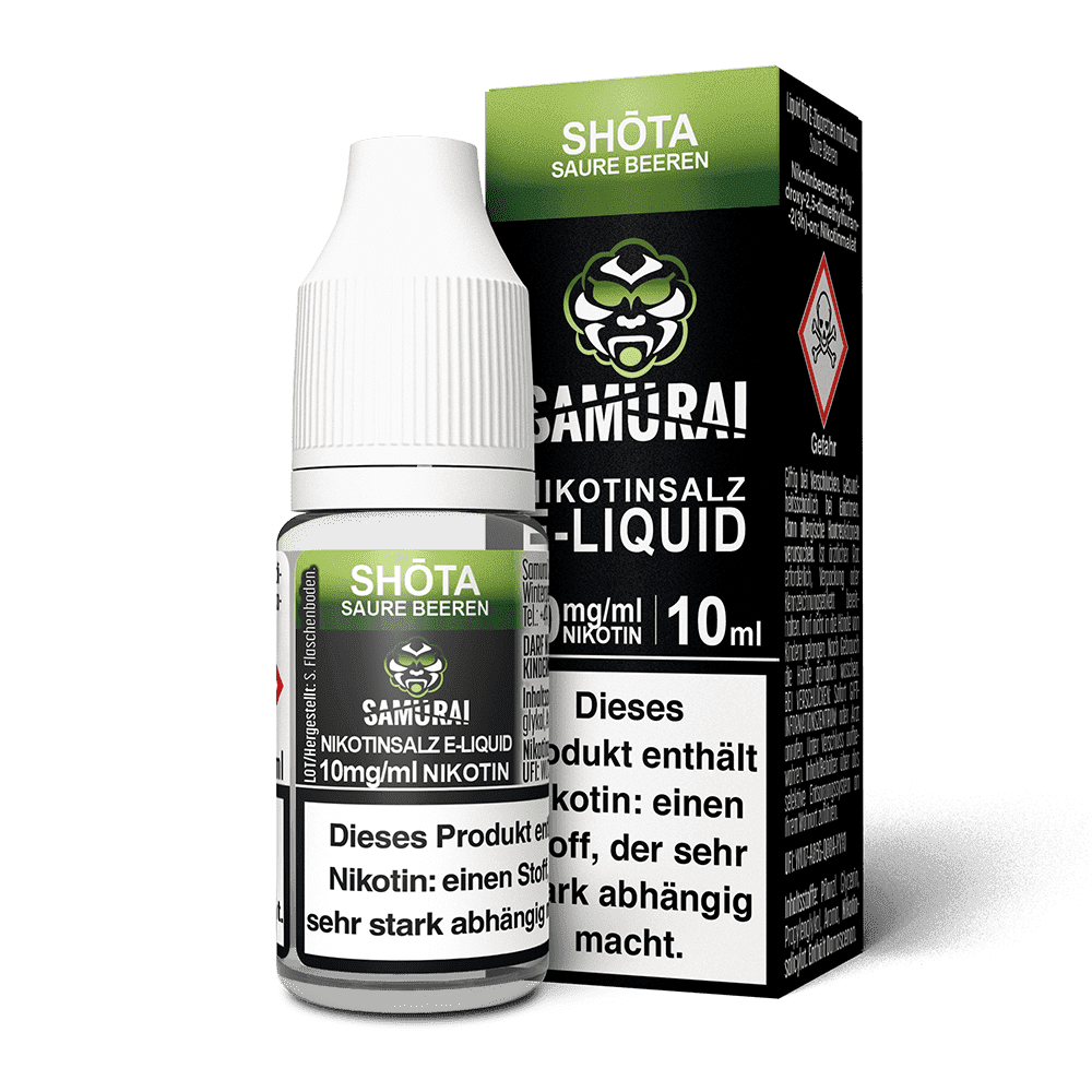 Samurai Nikotinsalz - Shota Saure Beeren - Liquid 10mg 10ml