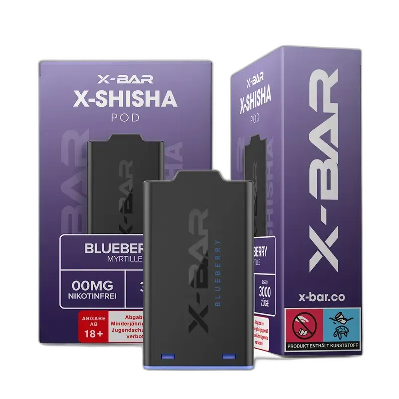 X-Bar - X-Shisha Pod - Blueberry - 7ml 0mg