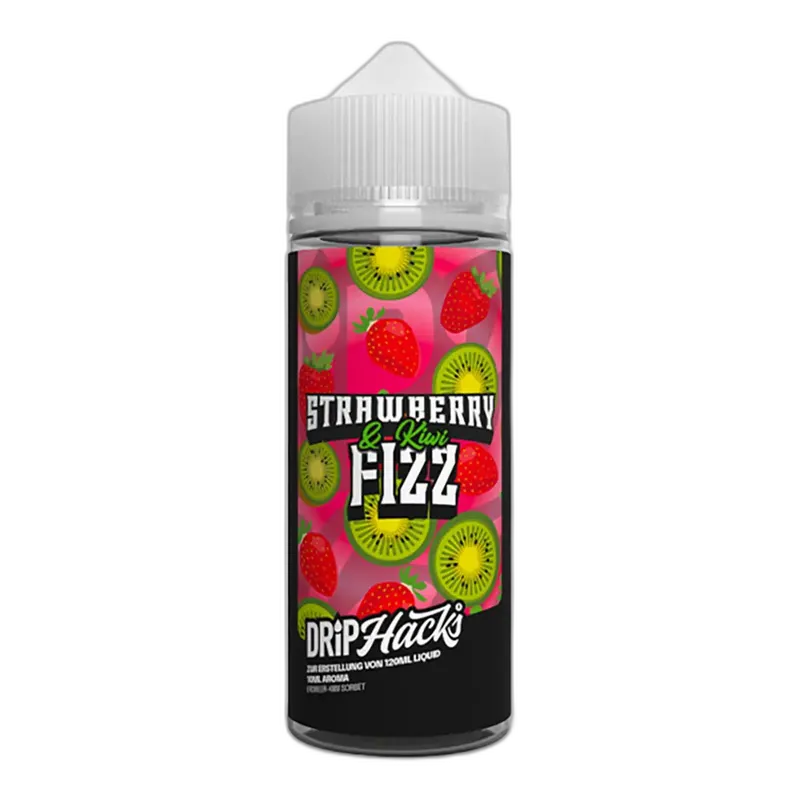 Drip Hacks Longfill - Strawberry Kiwi Fizz - 10ml Aroma in 120ml Flasche