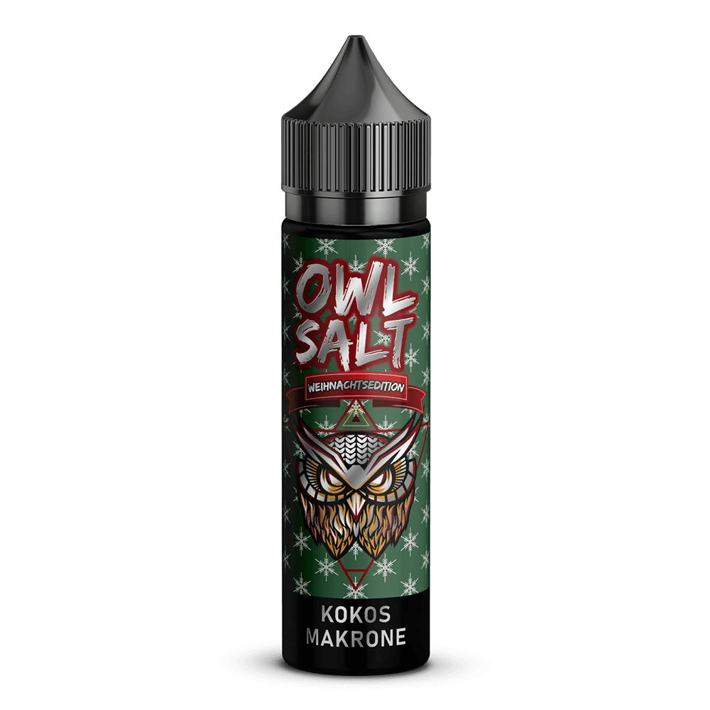 OWL Salt Aroma Longfill - Kokos Makrone - 10ml in 60ml Flasche Weihnachtsedition