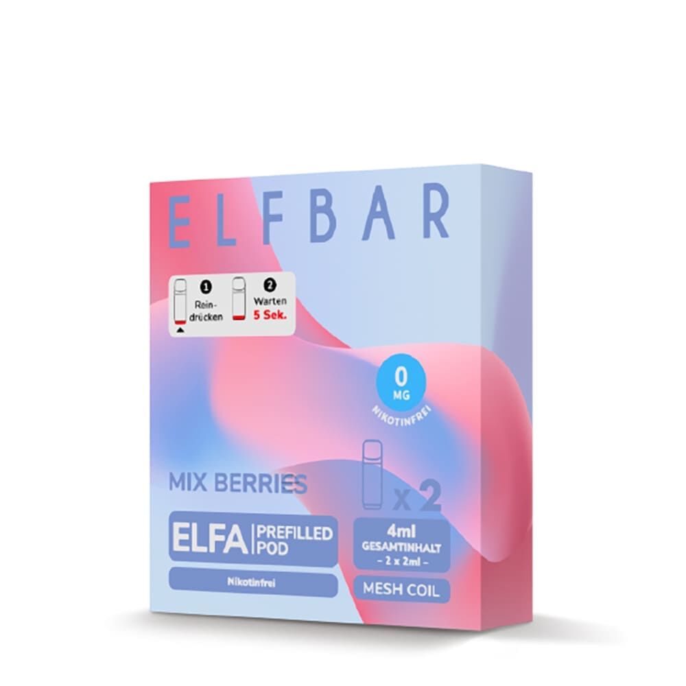 2x Elfbar Elfa Einweg Pod - Mix Berries - 0mg 2ml