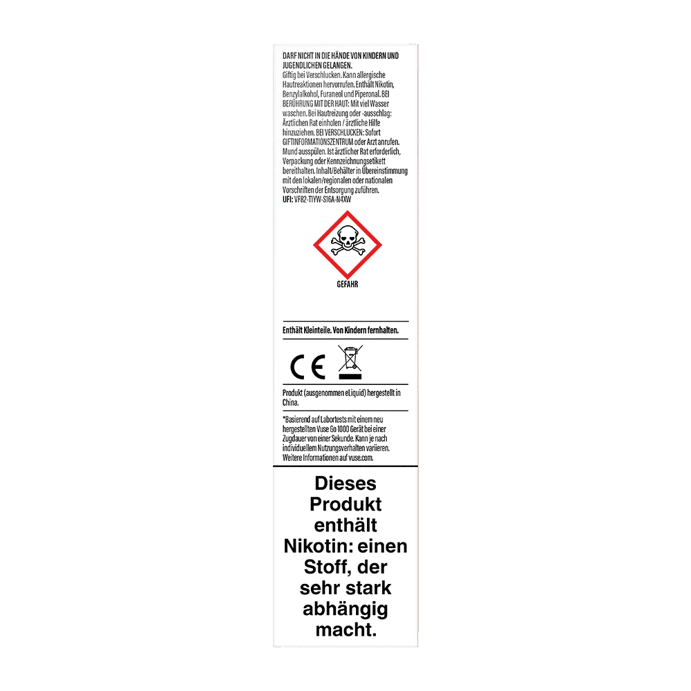 Vuse GO 1000 Creamy Tobacco 20mg Einweg E-Zigarette