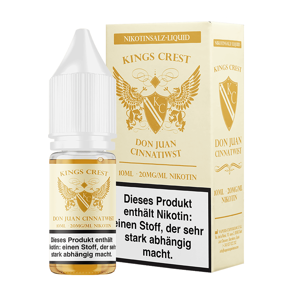 Kings Crest Nikotinsalz - Don Juan Cinnatwist - 10ml Liquid 20mg Kings Crest Nikotinsalz - Don Juan Cinnatwist - 10ml Liquid 20mg