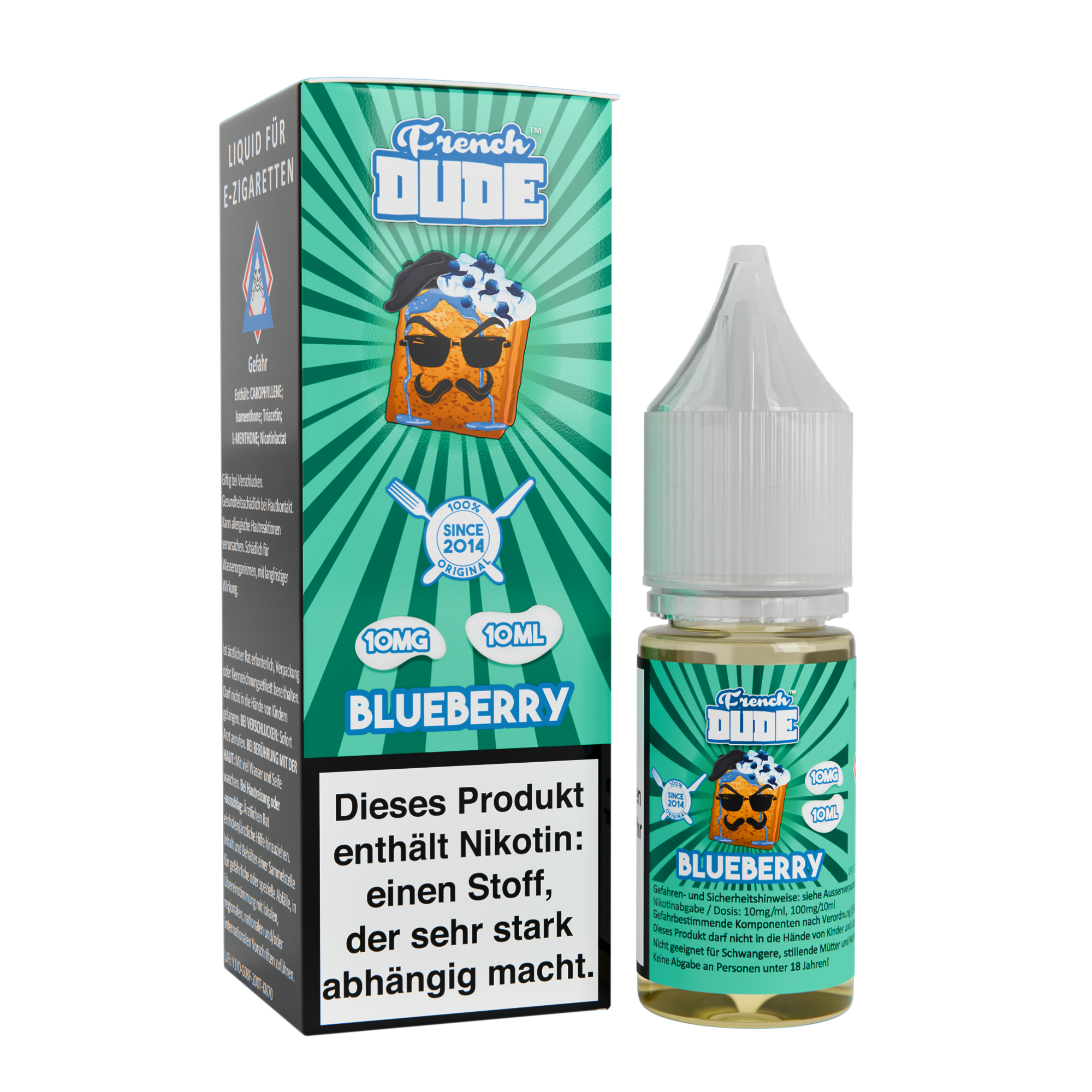 French Dude Nikotinsalz - Blueberry - 10ml Liquid 10mg