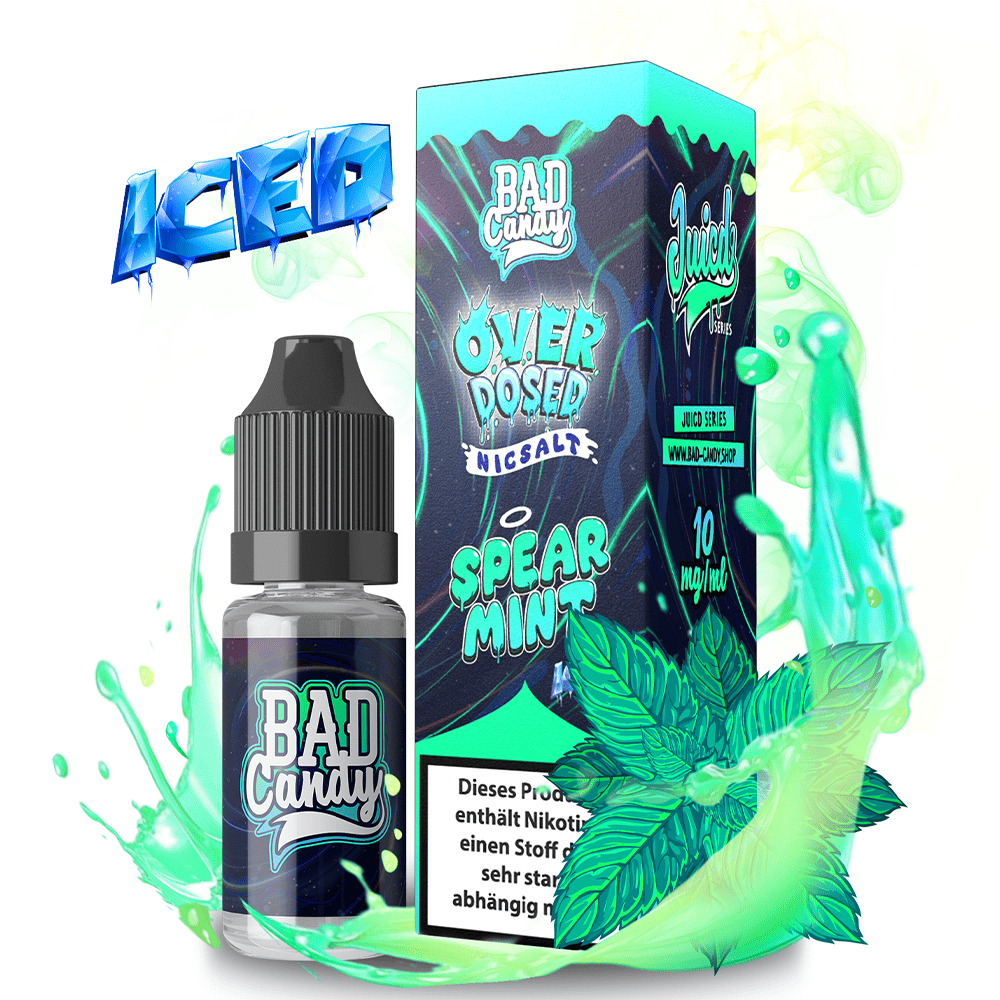 Bad Candy Nikotinsalz - Spearmint Iced - Overdosed 10ml Liquid 10mg