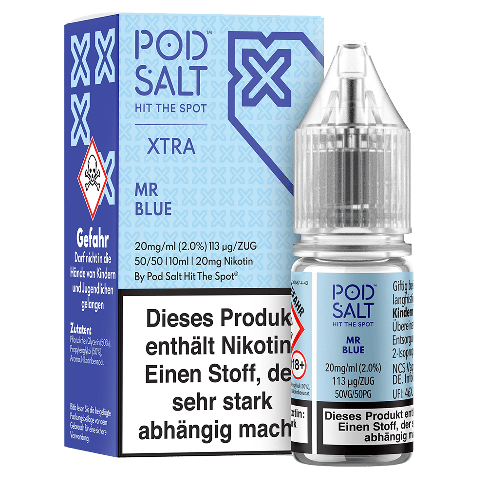 Pod Salt Xtra Nikotinsalz - Mr Blue - Liquid 20mg 10ml
