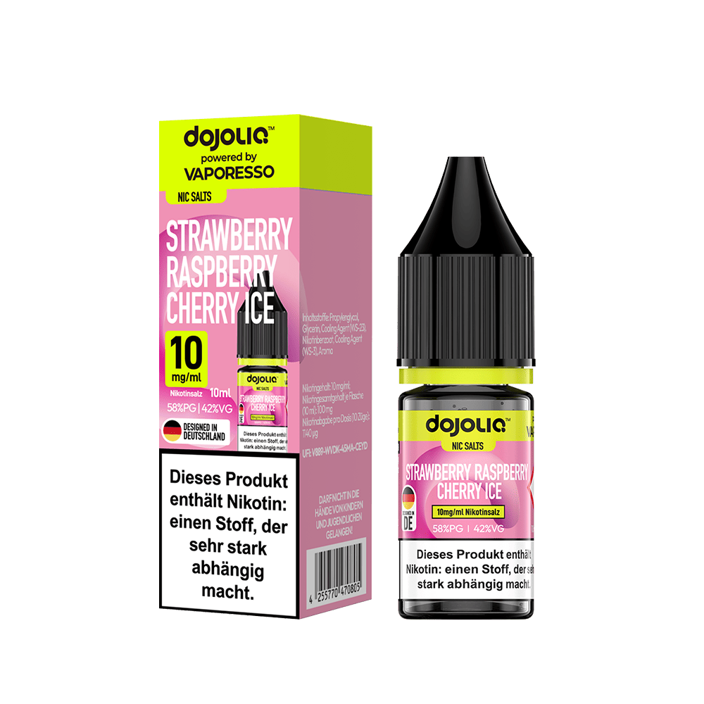 Dojoliq Nikotinsalz - Strawberry Raspberry Cherry Ice - 10ml Liquid 10mg