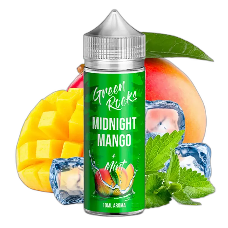 Green Rocks Longfill - Midnight Mango - 10ml Aroma in 120ml Flasche