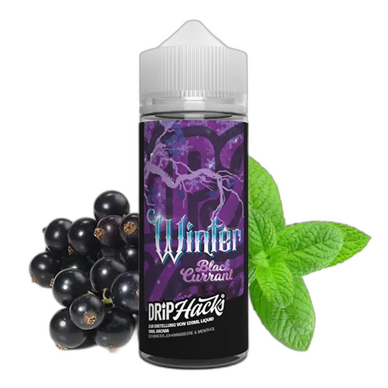 Drip Hacks Longfill - Blackcurrant Winter - 10ml Aroma in 120ml Flasche