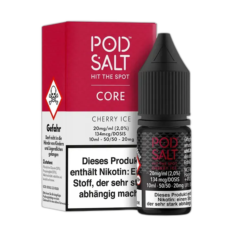 Pod Salt Core Nikotinsalz - Cherry Ice - 10ml Liquid 20mg