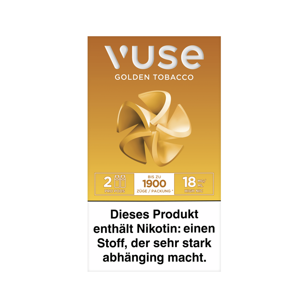 2x Vuse Pod Golden Tobacco Nic Salts 18mg