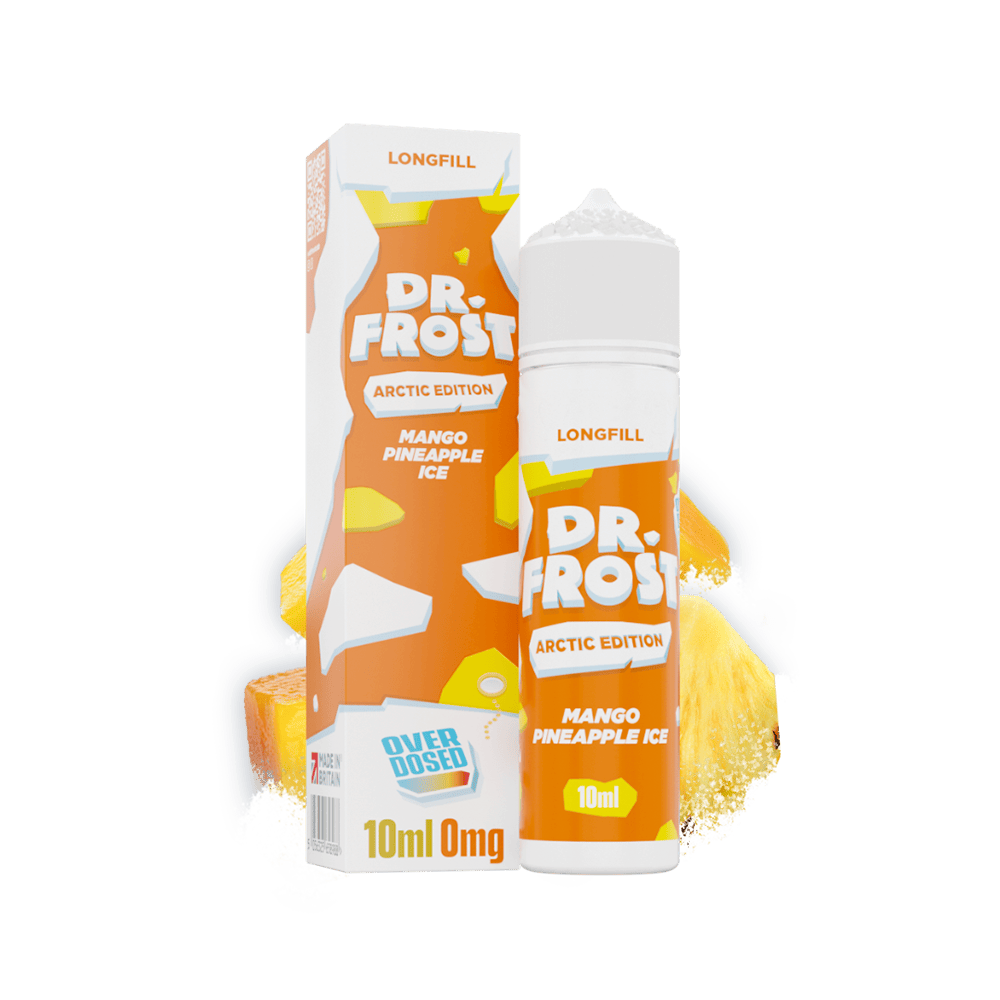 Dr. Frost Longfill - Mango Pineapple Ice - Overdosed 10ml Aroma in 60ml Flasche Dr. Frost Longfill - Mango Pineapple Ice - Overdosed 10ml Aroma in 60ml Flasche