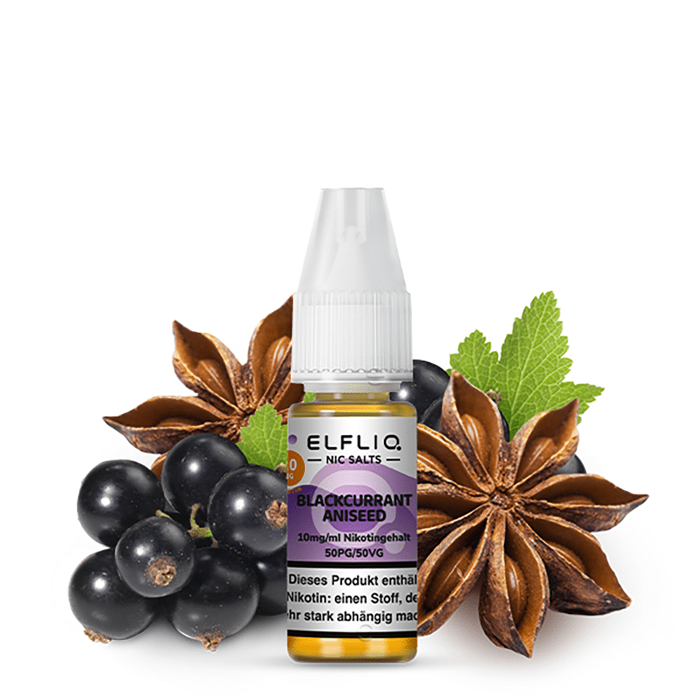 Elfliq by Elfbar Nikotinsalz - Blackcurrant Aniseed - Liquid 10mg 10ml