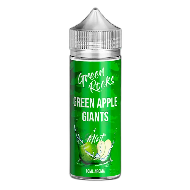 Green Rocks Longfill - Green Apple Giants - 10ml Aroma in 120ml Flasche