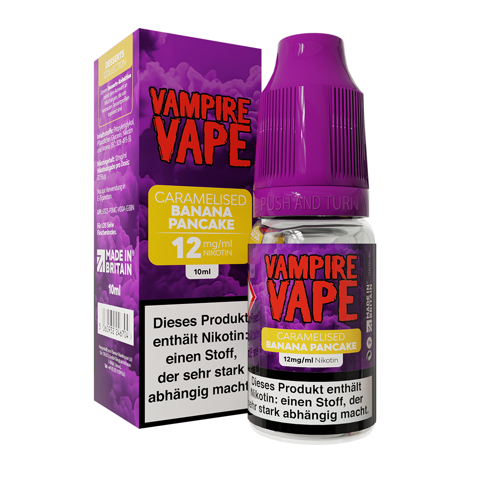 Vampire Vape Caramelised Banana Pancake Liquid 10ml 12mg