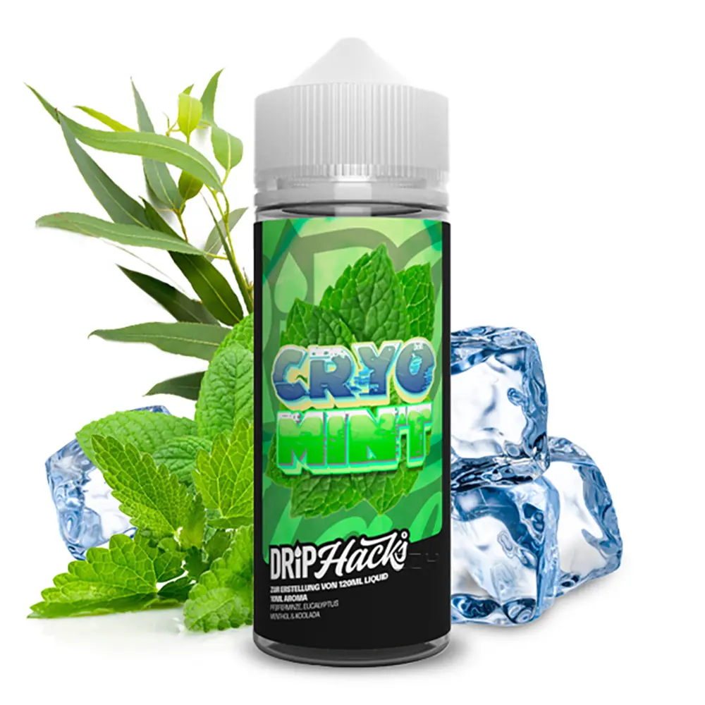 Drip Hacks Longfill - Cryo Mint - 10ml Aroma in 120ml Flasche