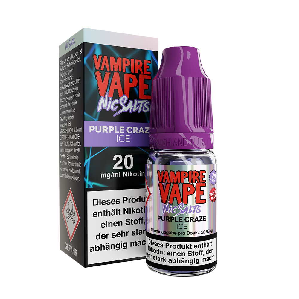 Vampire Vape Nikotinsalz - Purple Craze Ice - Liquid 20mg 10ml Vampire Vape Nikotinsalz - Purple Craze Ice - Liquid 20mg 10ml