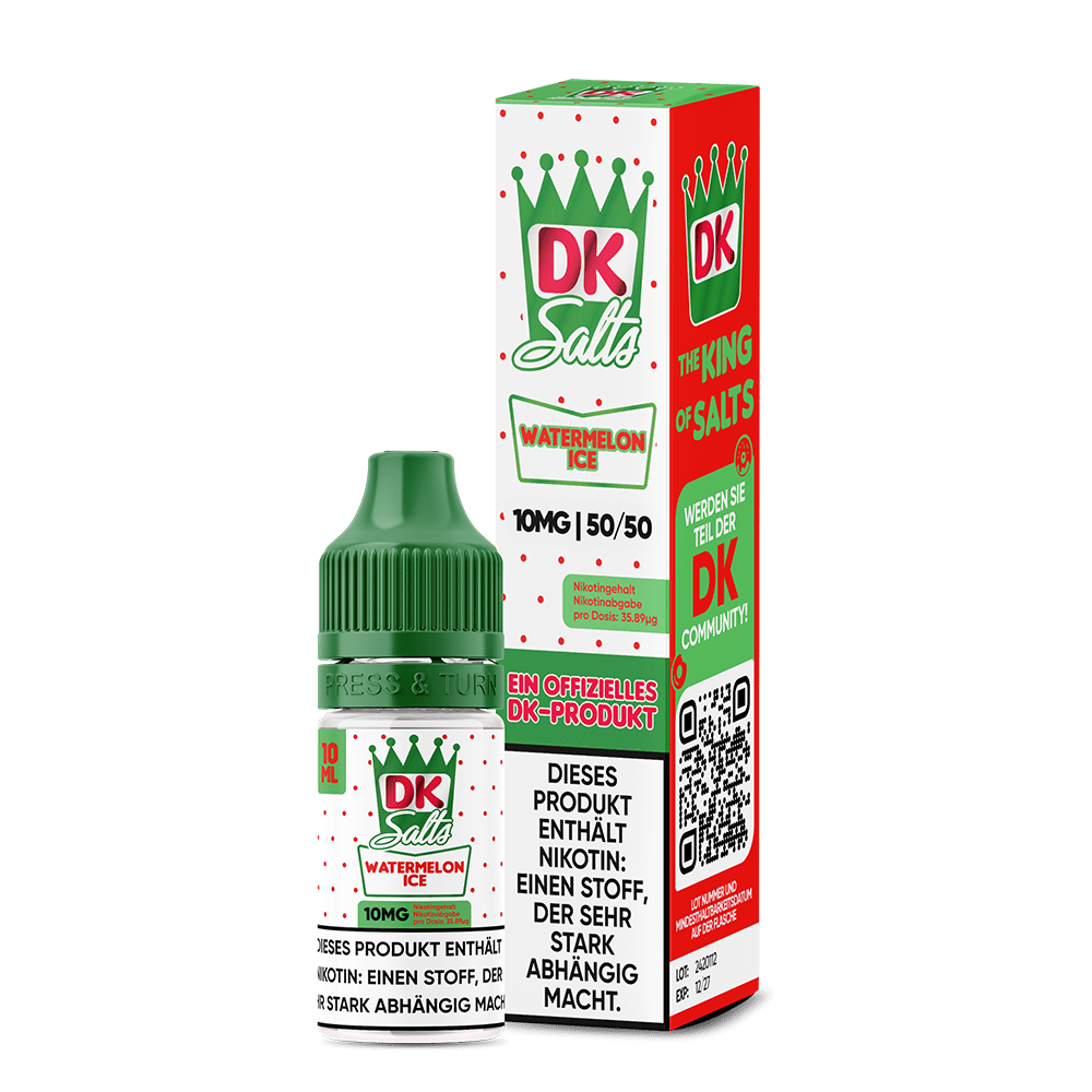 DK Salts Nikotinsalz - Watermelon Ice - Liquid 10mg 10ml