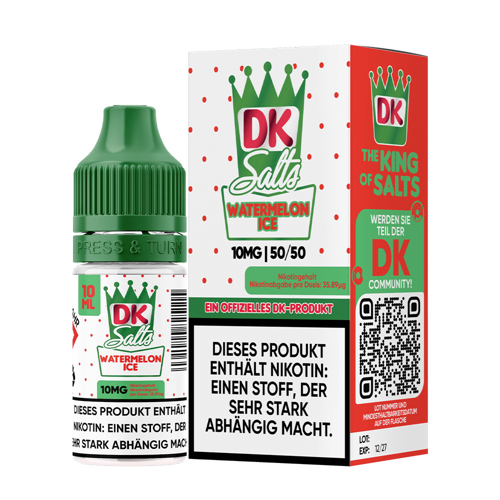 DK Salts Nikotinsalz - Watermelon Ice - Liquid 10mg 10ml