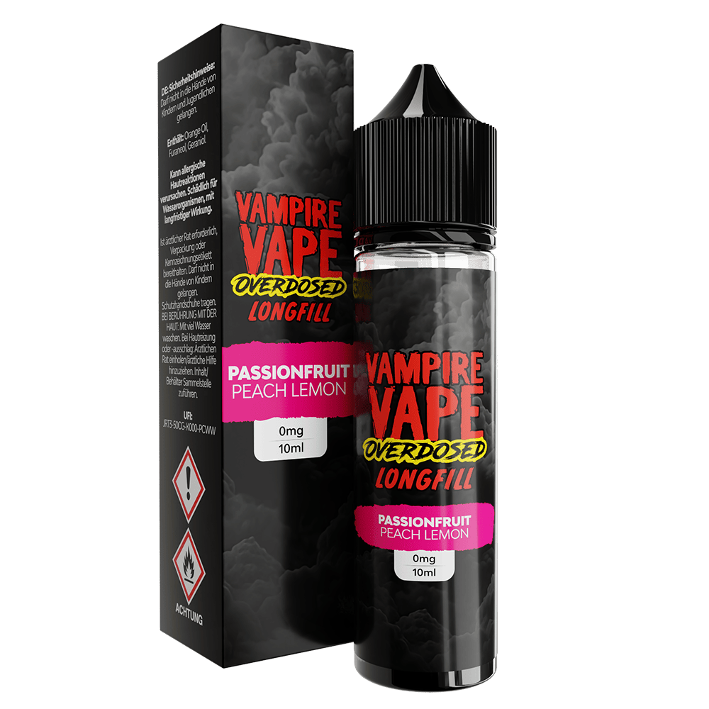 Vampire Vape Longfill - Passionsfruit Peach Lemon - 10ml Aroma in 60ml Flasche