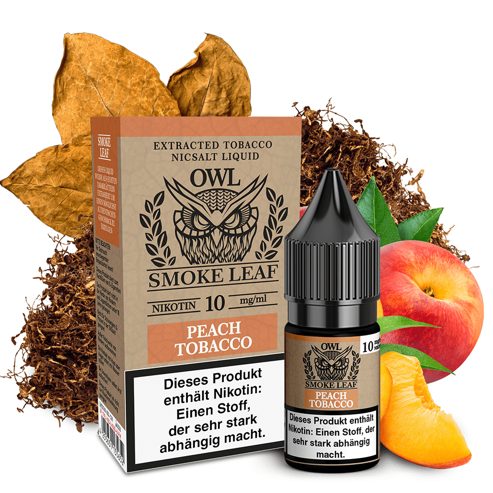 OWL Smoke Leaf Nikotinsalz - Peach Tobacco - 10ml Liquid 10mg