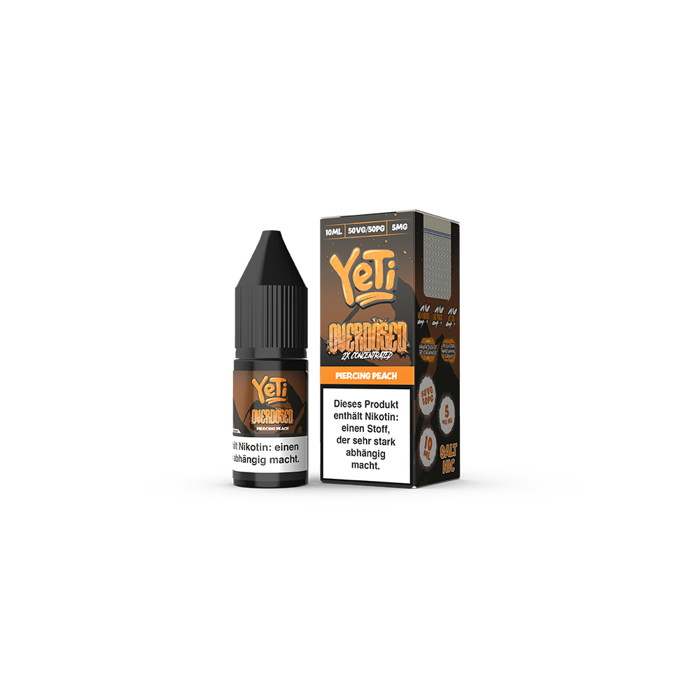Yeti Nikotinsalz - Piercing Peach - Overdosed 10ml Liquid 5mg