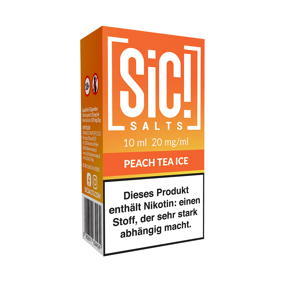 SIC Nikotinsalz - Peach Tea Ice -10ml Liquid 20mg SIC Nikotinsalz - Peach Tea Ice -10ml Liquid 20mg