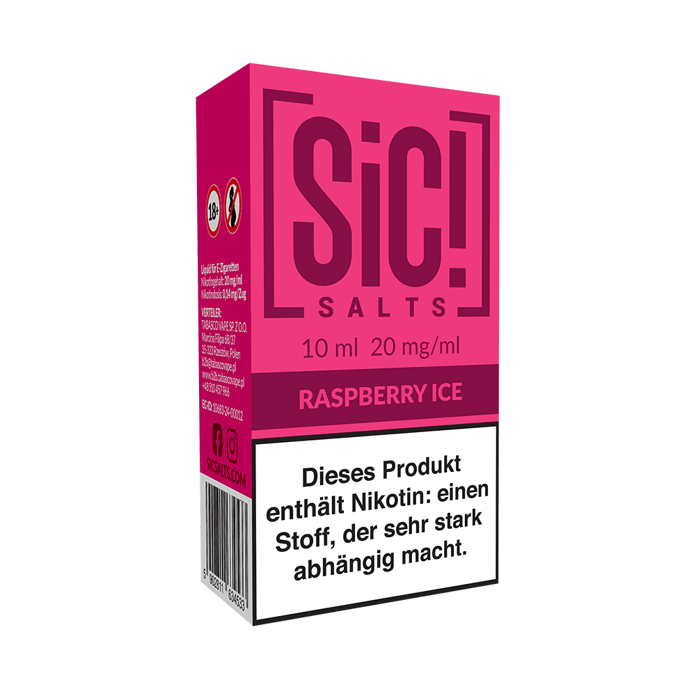 SIC Nikotinsalz - Raspberry Ice -10ml Liquid 20mg