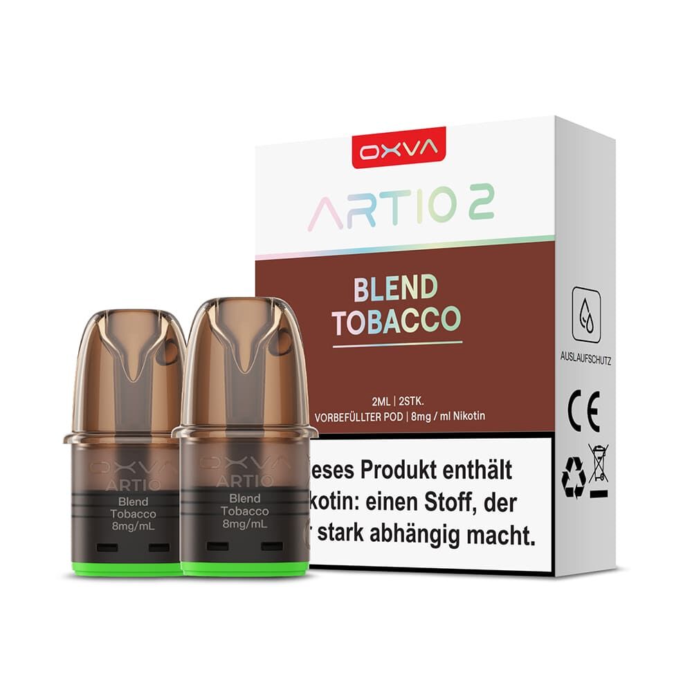 2x Oxva Artio 2 Einweg Pod - Blend Tobacco - 8mg Nikotinsalz 2ml