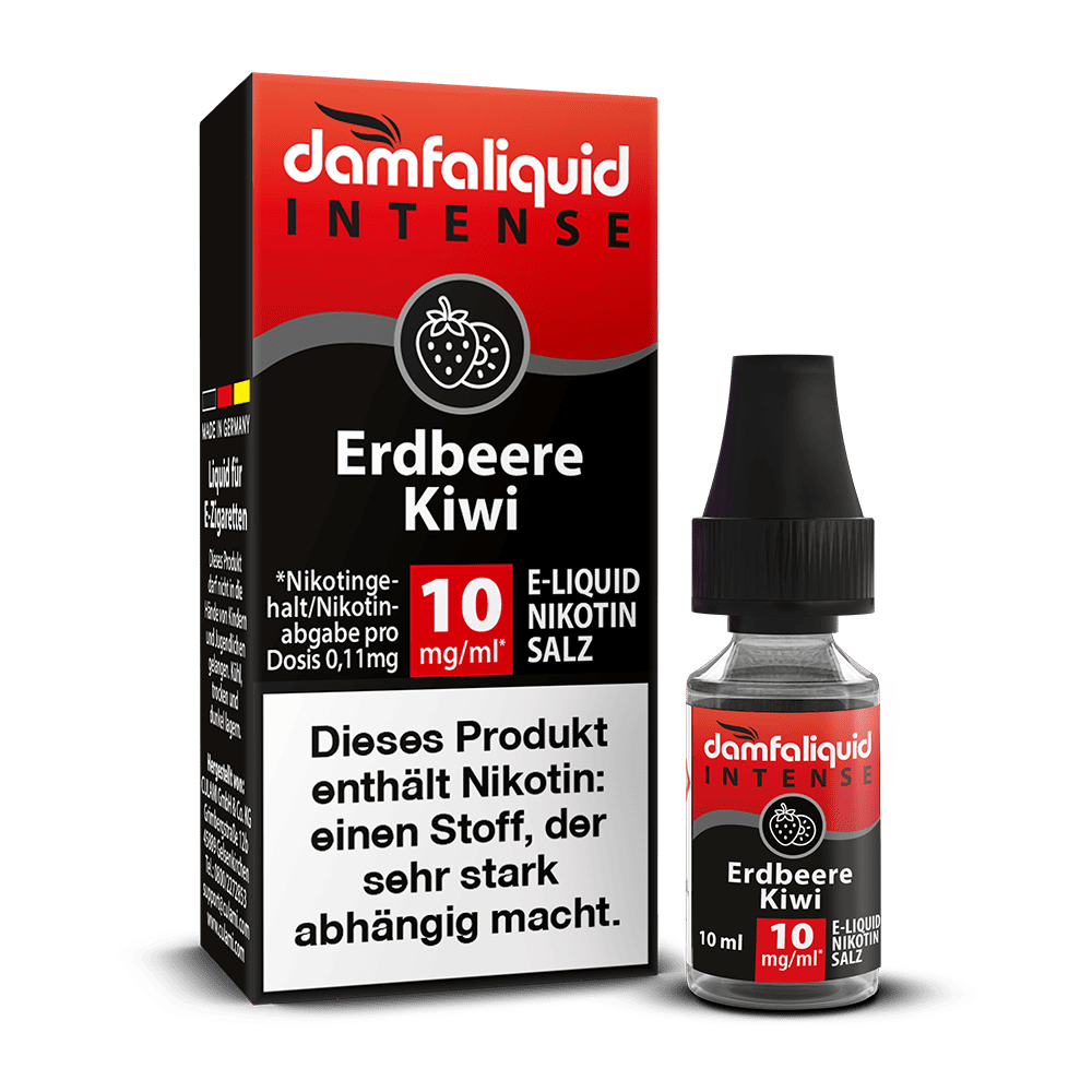 damfaliquid Nikotinsalz - Erdbeere Kiwi 10mg 10ml INTENSE
