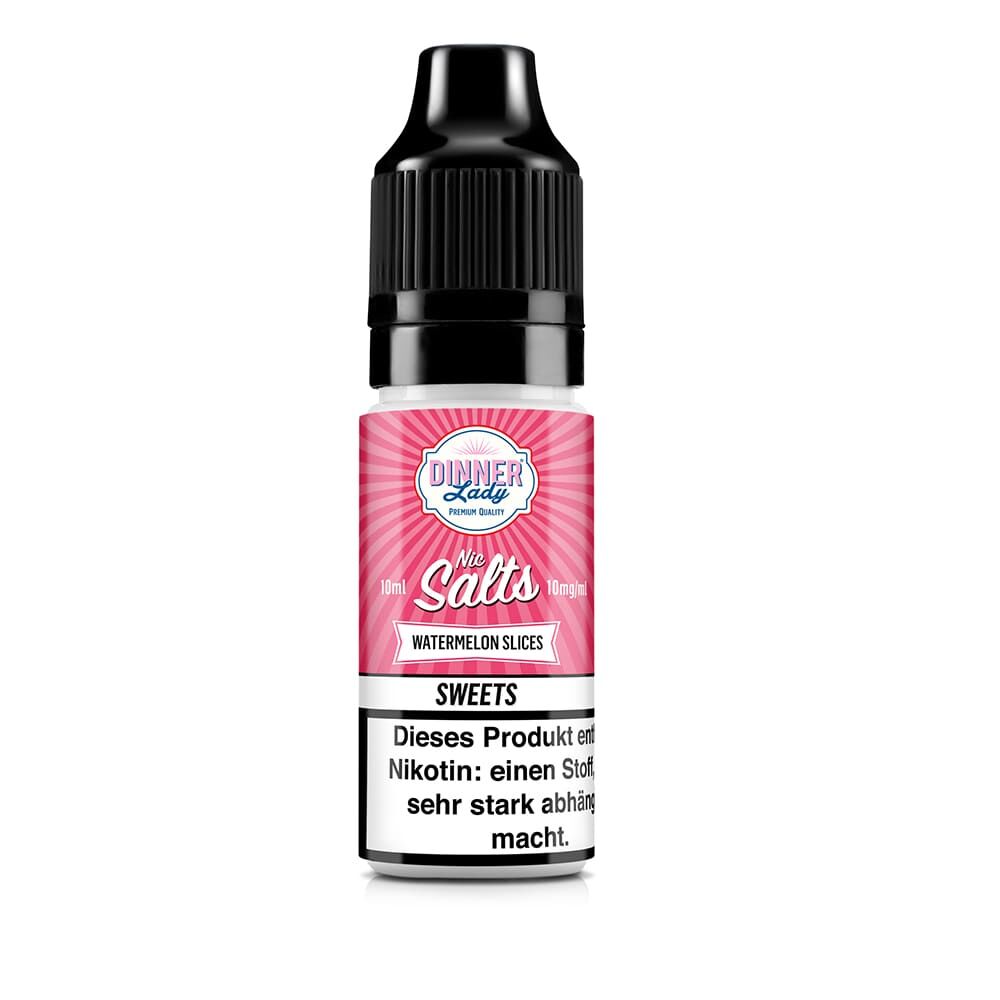 Dinner Lady Nikotinsalz - Watermelon Slices - 50/50 10ml Liquid 10mg