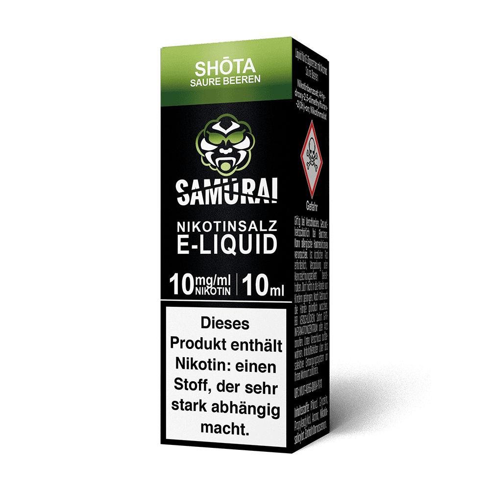 Samurai Nikotinsalz - Shota Saure Beeren - Liquid 10mg 10ml