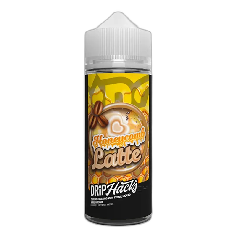 Drip Hacks Longfill - Honeycomb Latte - 10ml Aroma in 120ml Flasche