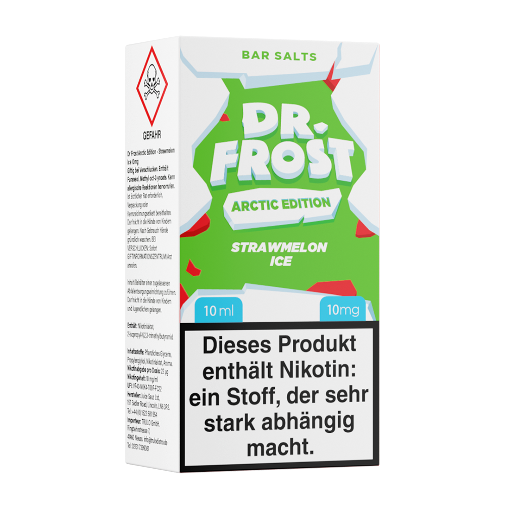 Dr. Frost Nikotinsalz - Strawmelon Ice - Liquid 10mg 10ml Flasche