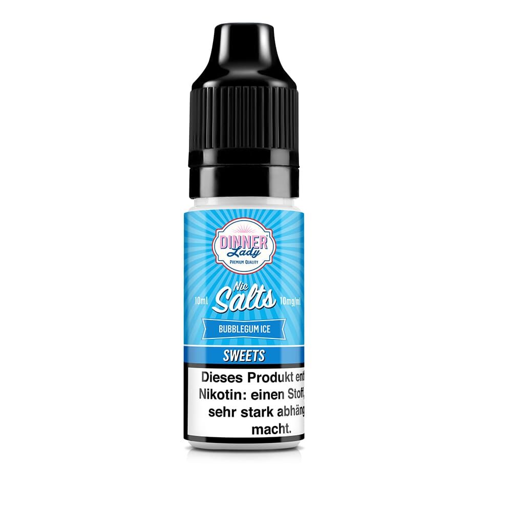 Dinner Lady Nikotinsalz - Bubblegum Ice - 50/50 10ml Liquid 10mg