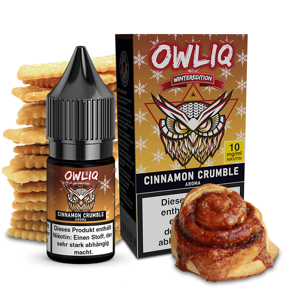OWLIQ Nikotinsalz Weihnachtsedition - Cinnamon Crumble - 10ml Liquid 10mg