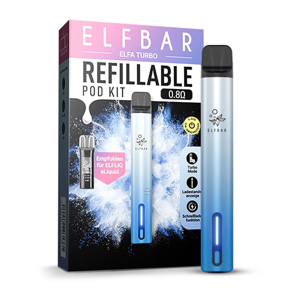 Elfbar Elfa Turbo Refillable Pod Kit Aurora-Cyan