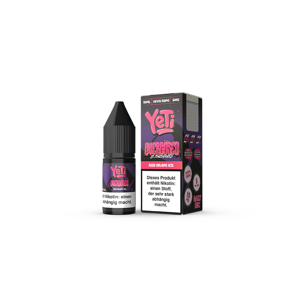Yeti Nikotinsalz - Red Grape Ice - Overdosed 10ml Liquid 5mg