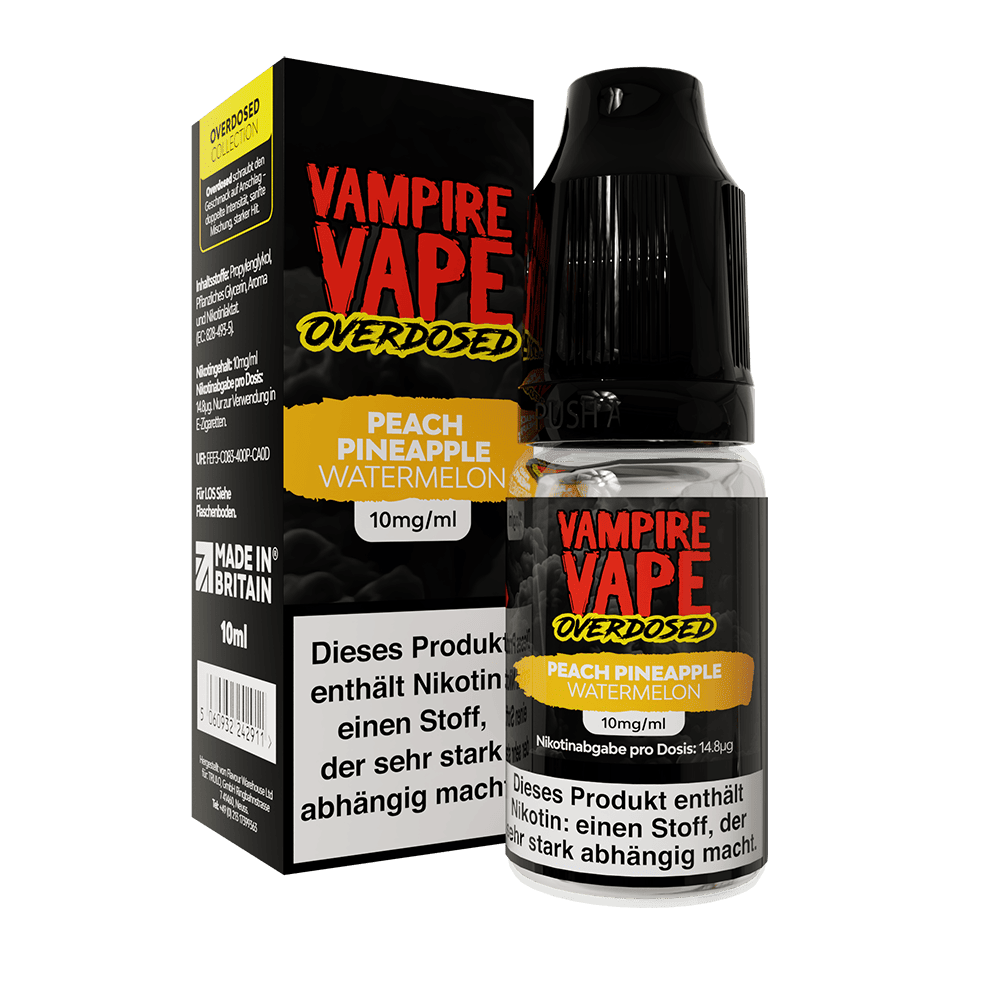Vampire Vape Nikotinsalz - Peach Pineapple Watermelon - Liquid 10mg 10ml