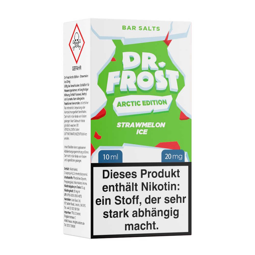 Dr. Frost Nikotinsalz - Strawmelon Ice - Liquid 20mg 10ml Flasche