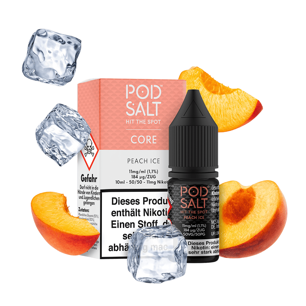 Pod Salt Core Nikotinsalz - Peach Ice - Liquid 11mg 10ml