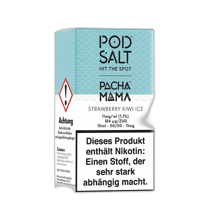 Pod Salt Fusion - Strawberry Kiwi Ice - 10ml Liquid 11mg Nikotinsalz