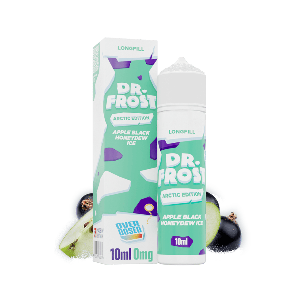 Dr. Frost Longfill - Apple Black Honeydew Ice - Overdosed 10ml Aroma in 60ml Flasche
