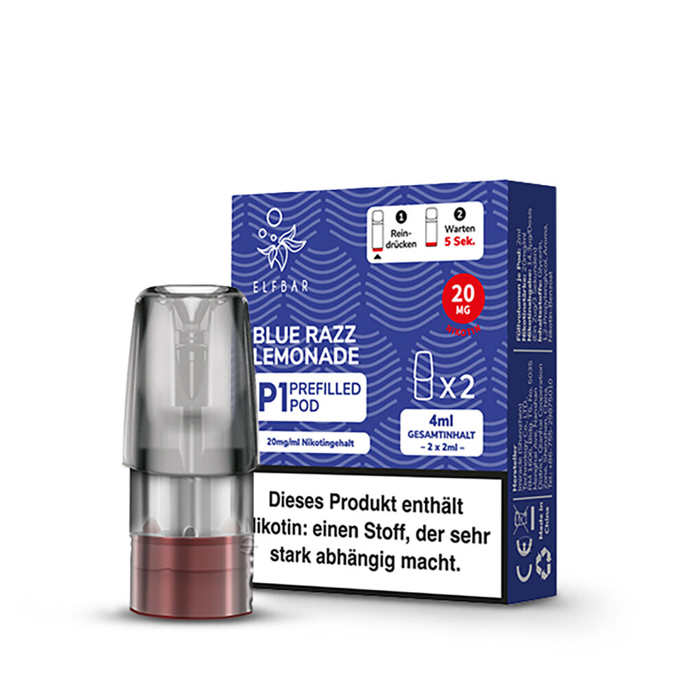 2x Elfbar Mate 500 Einweg P1 Pod - Blue Razz Lemonade - 20mg Nikotinsalz 2ml