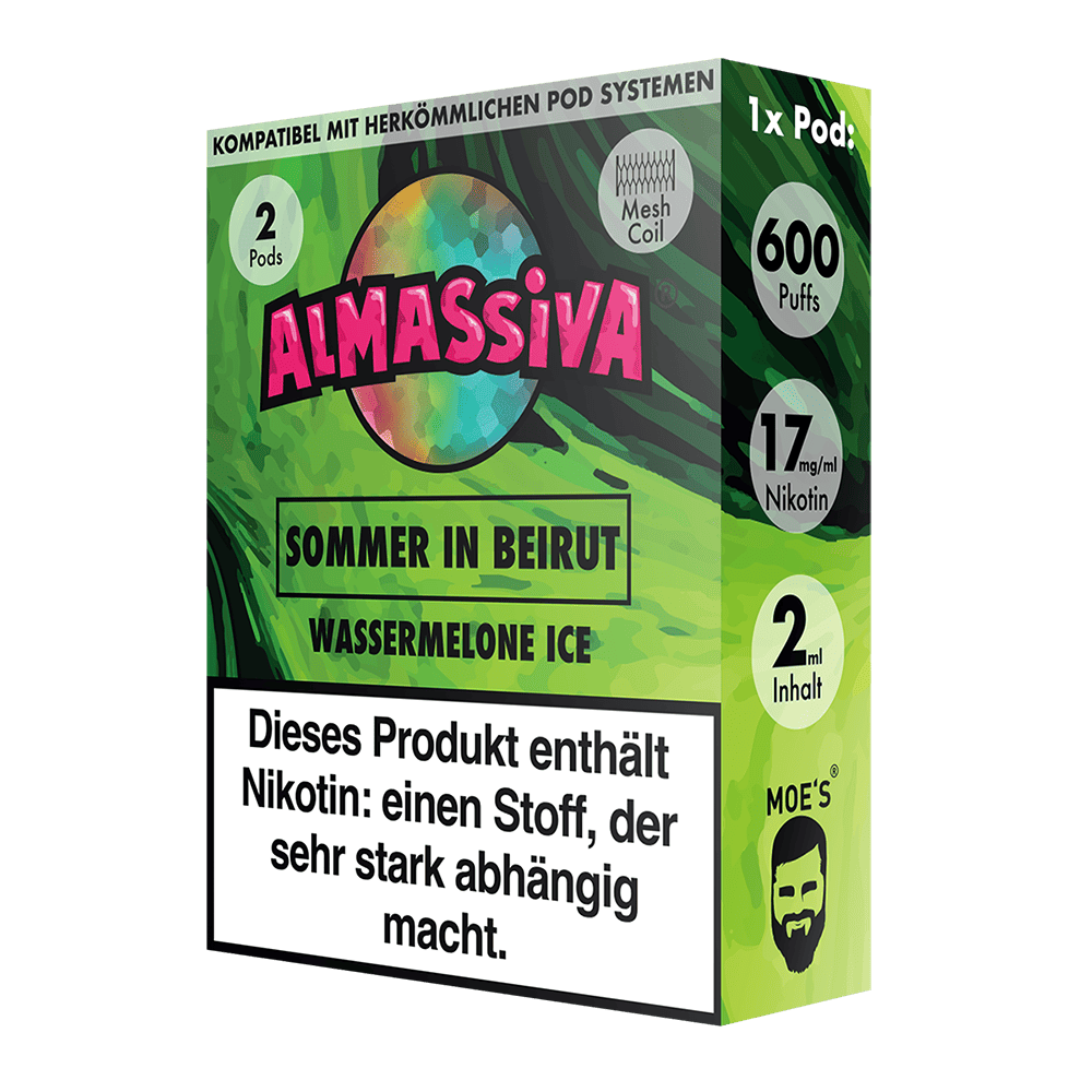 2x Almassiva Einweg Pod - Sommer in Beirut - 17mg 2ml