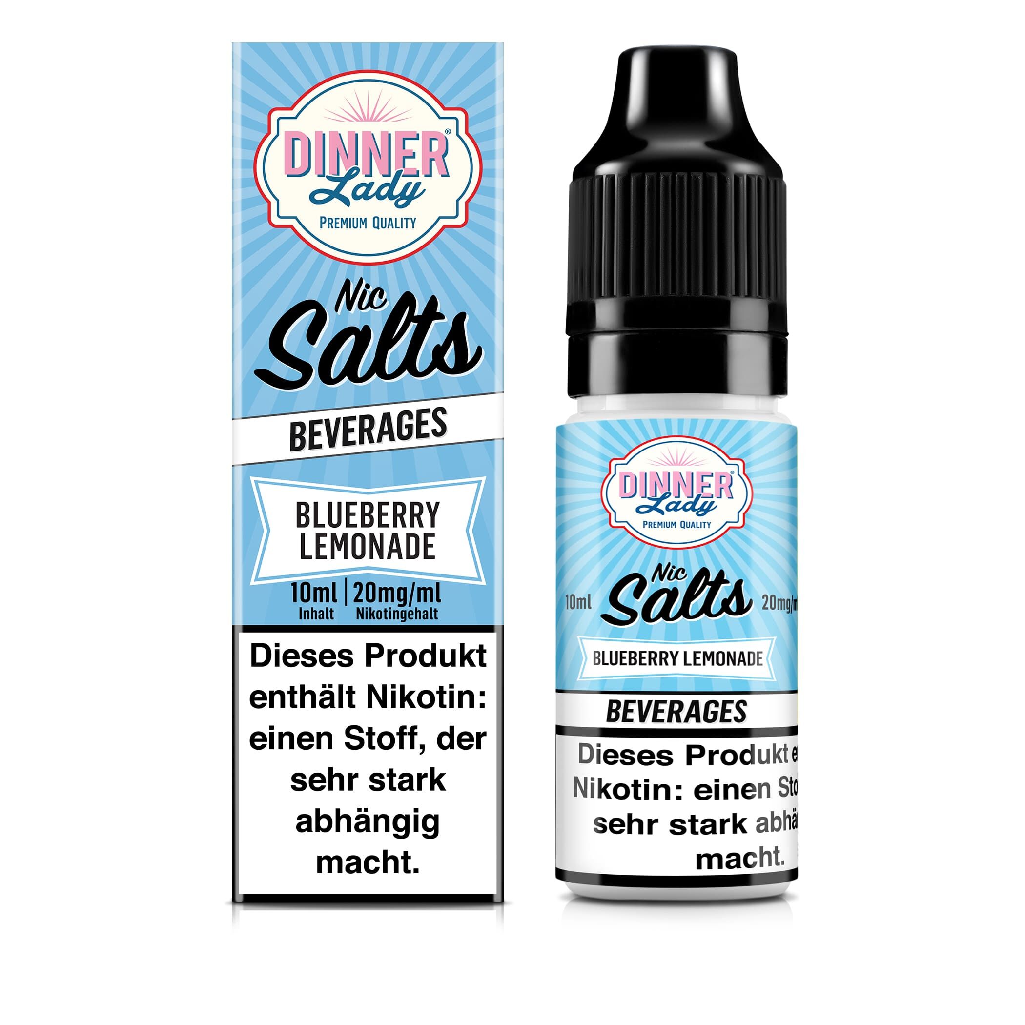 Dinner Lady Nikotinsalz - Blueberry Lemonade - 50/50 10ml Liquid 20mg