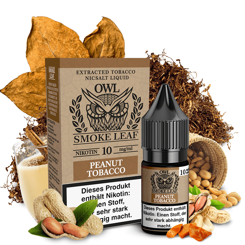 OWL Smoke Leaf Nikotinsalz - Peanut Tobacco - 10ml 10mg
