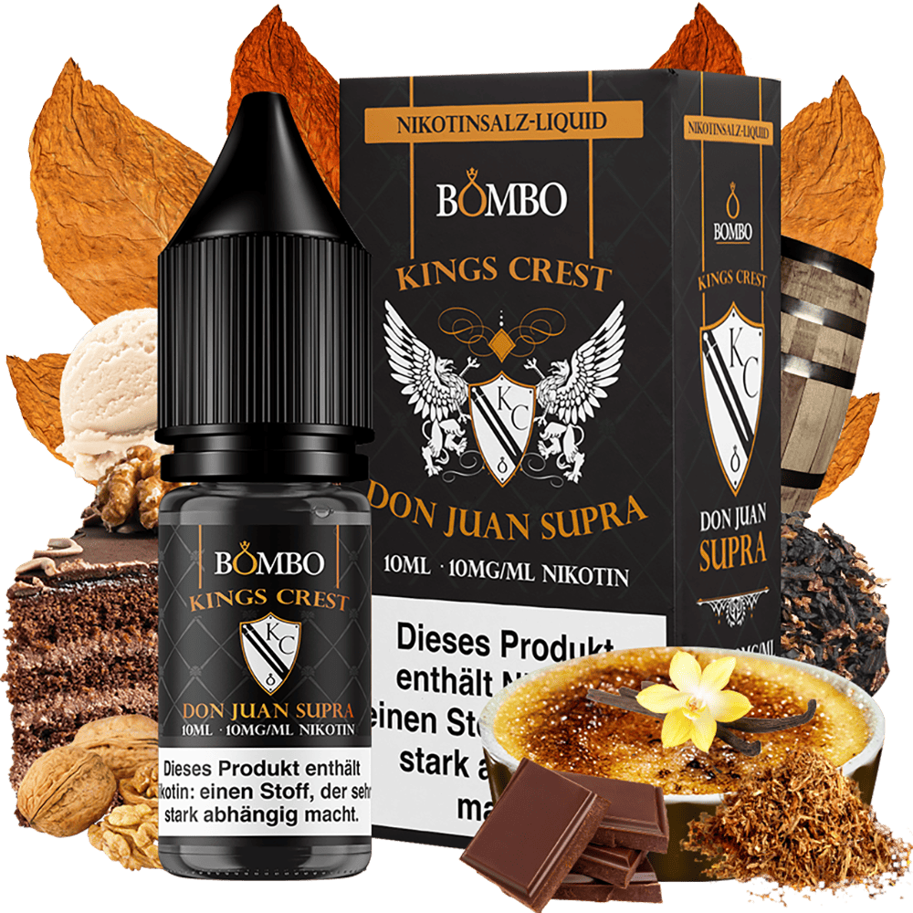 Kings Crest Nikotinsalz - Don Juan Supra - 10ml Liquid 10mg Kings Crest Nikotinsalz - Don Juan Supra - 10ml Liquid 10mg