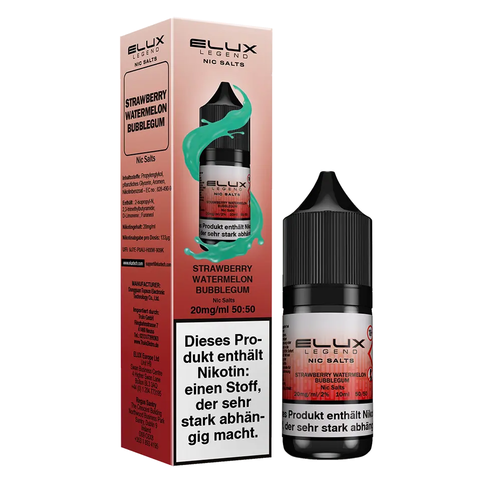 Elux Nikotinsalz - Strawberry Watermelon Bubblegum - Liquid 10mg 10ml